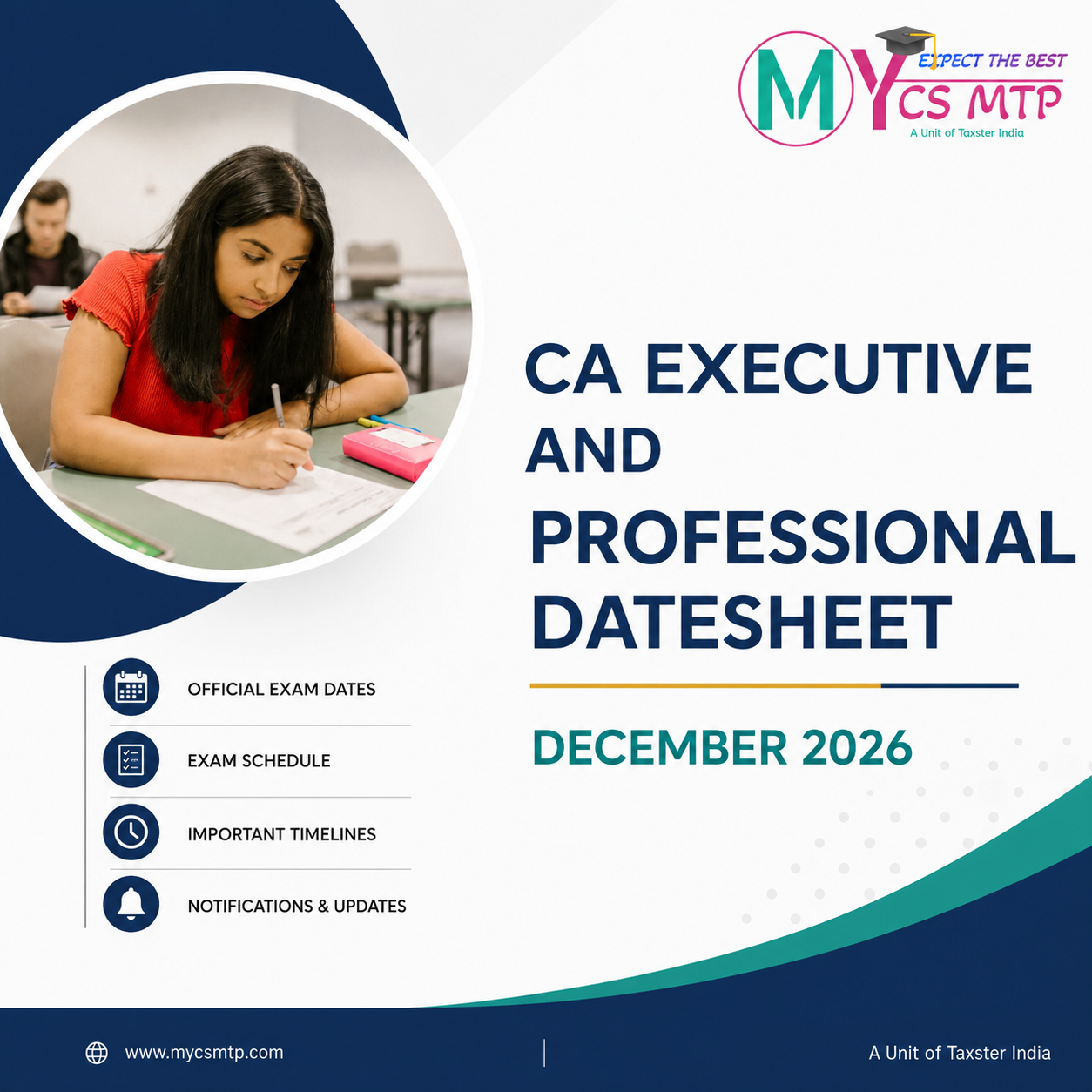 CS Executive and CS Professional timetable for Dec 2026 Exams | ICSI Exams